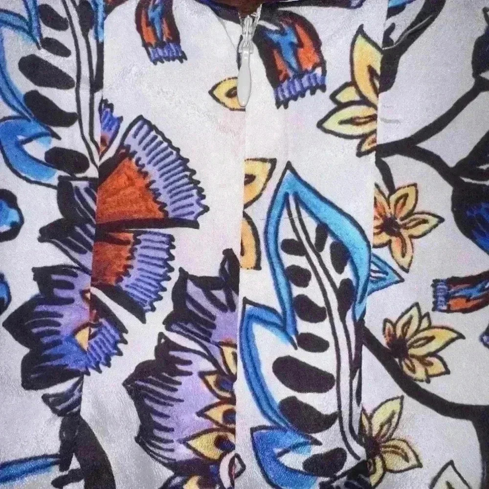 NWT! Women's Betsey Johnson Dress, Size 6, White & Blue Floral - Picture 6 of 9